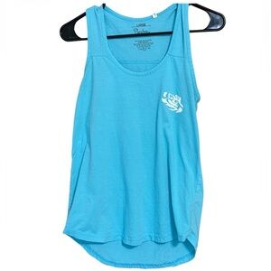 Pressbox LSU Tigers Tank Top Large Blue Racerback Pineapple Graphic NCAA